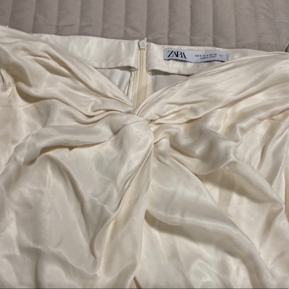 ZARA KNOT FRONT SLIT SKIRT - Picture 4 of 10